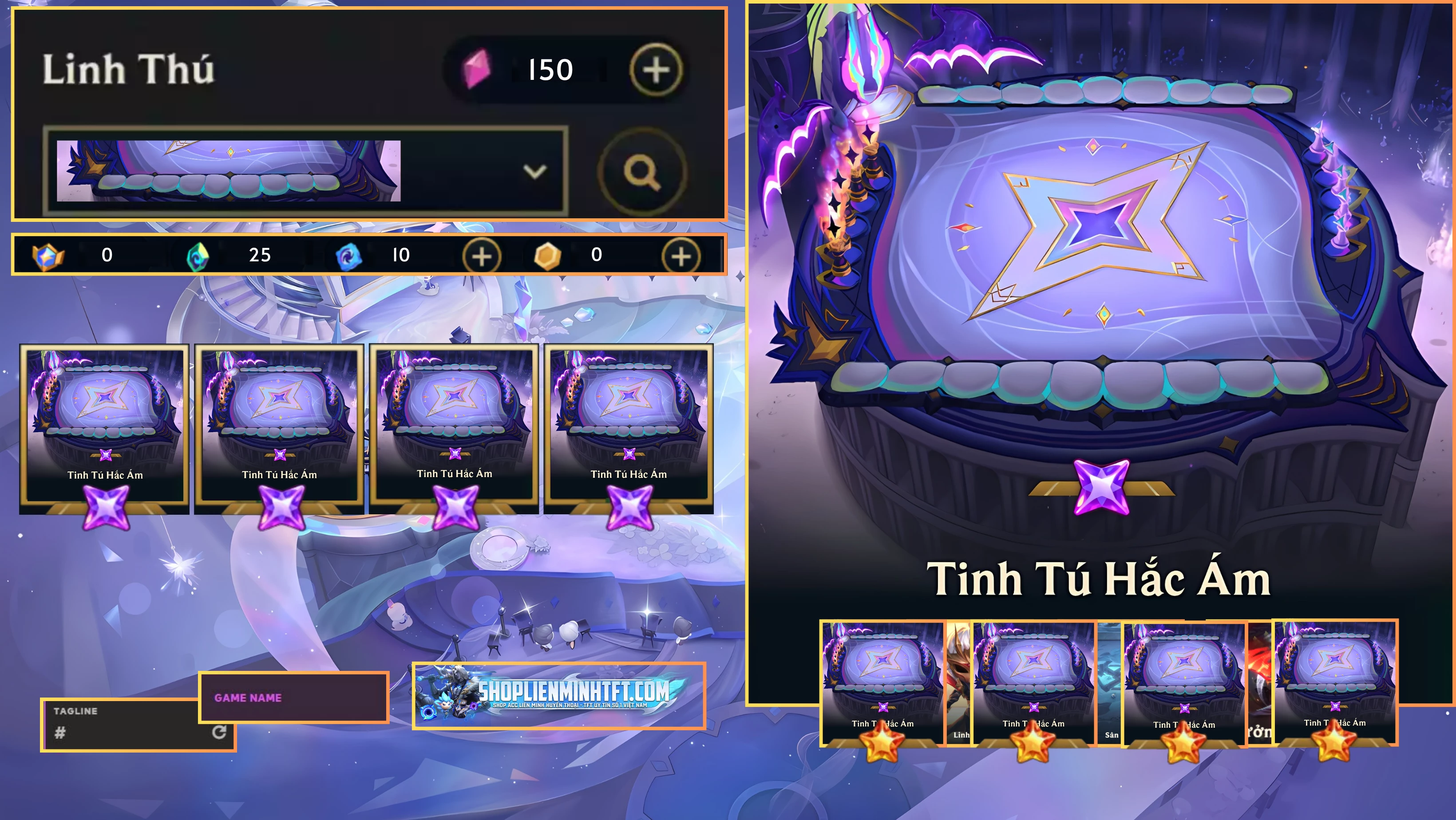SÂN ĐẤU TINH TÚ HẮC ÁM CLONE